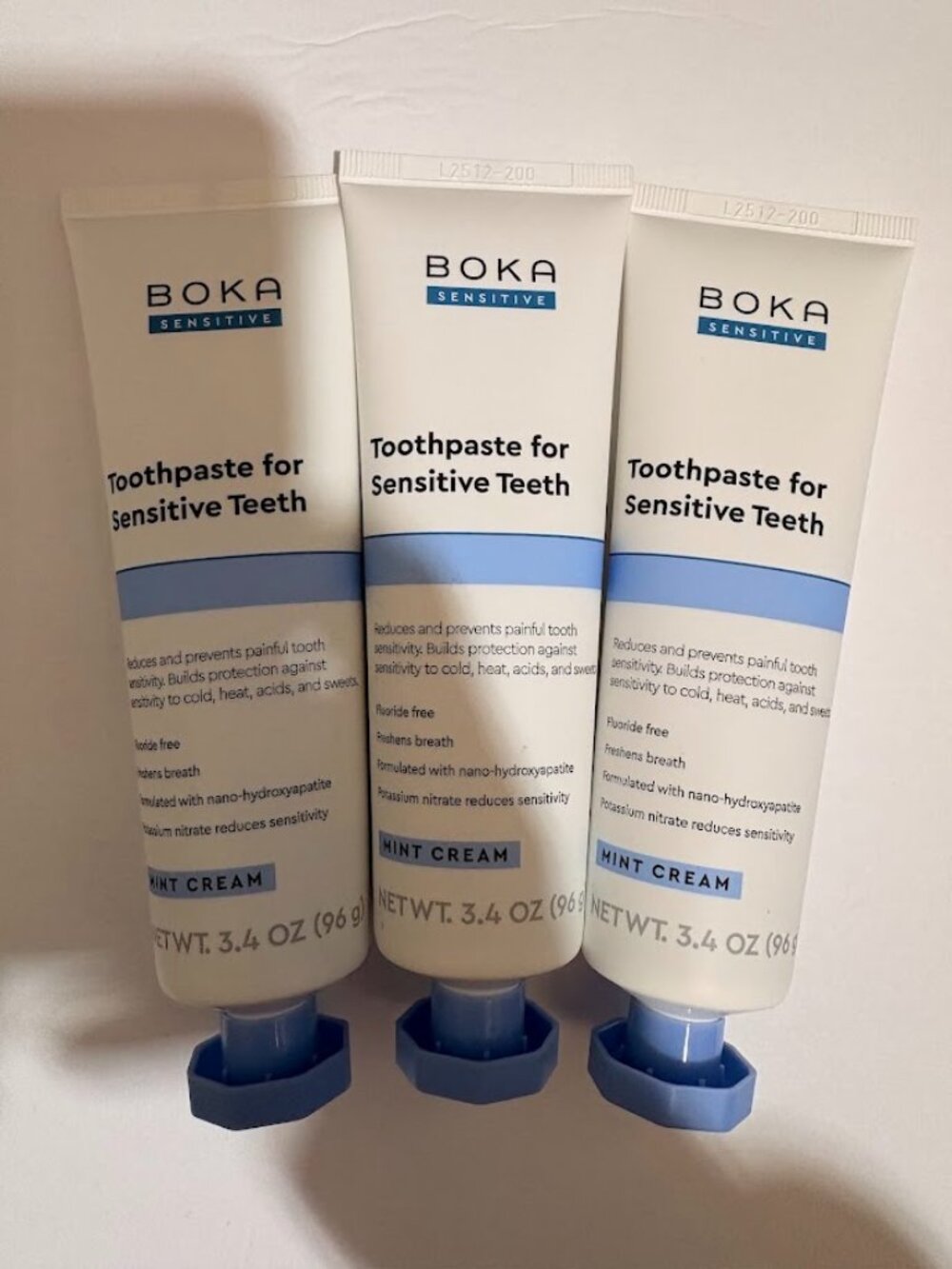Boka Fluoride Free Toothpaste-Nano Hydroxyapatite, Sensitive- 3 Tubes